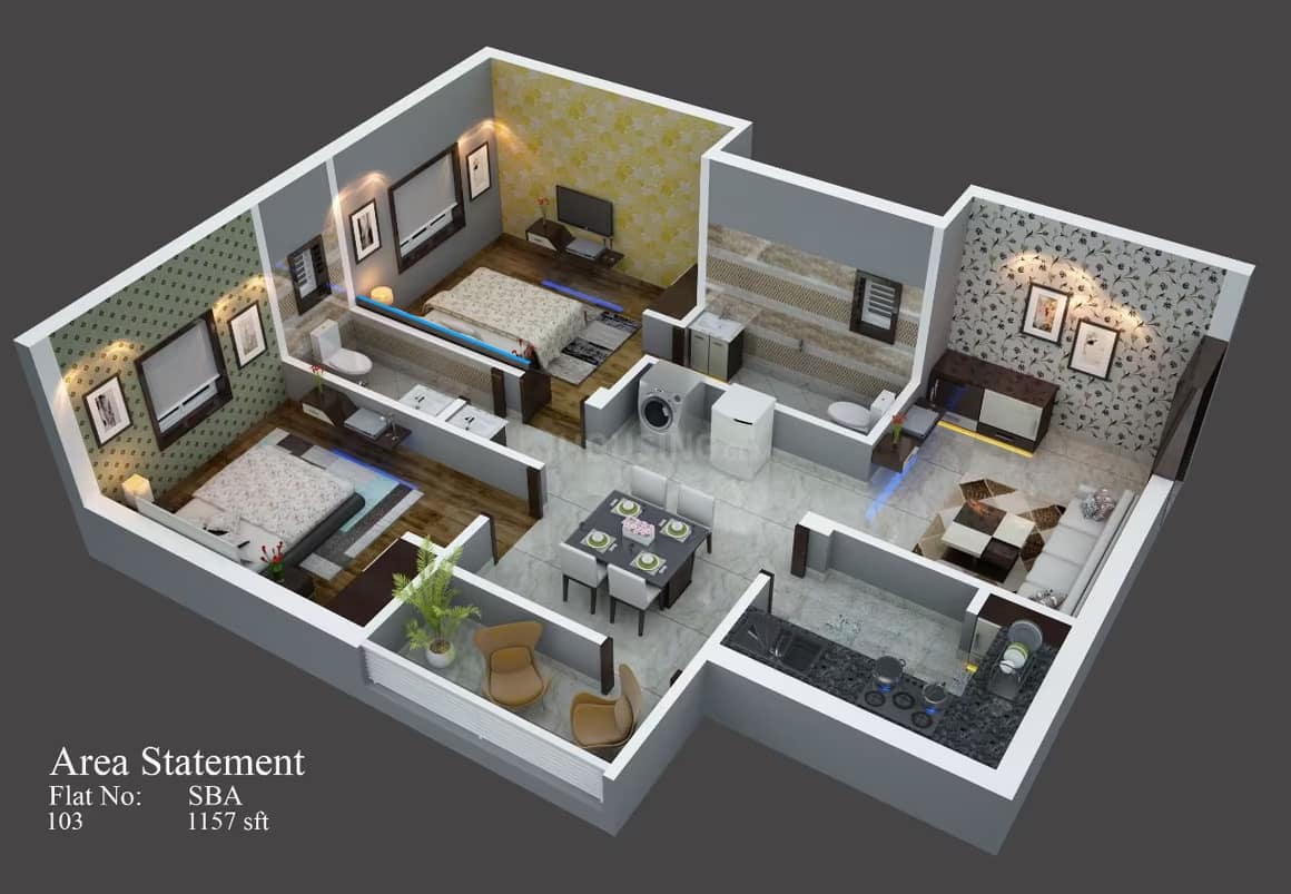 3bhk-flat-in-patia-somu-residency-2bhk-floorplan